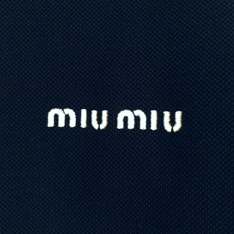 【美品】  miu miu / ミュウミュウ | ボンデットピケ テクニカルジャージー ジャケット | 40 | ネイビー | レディース