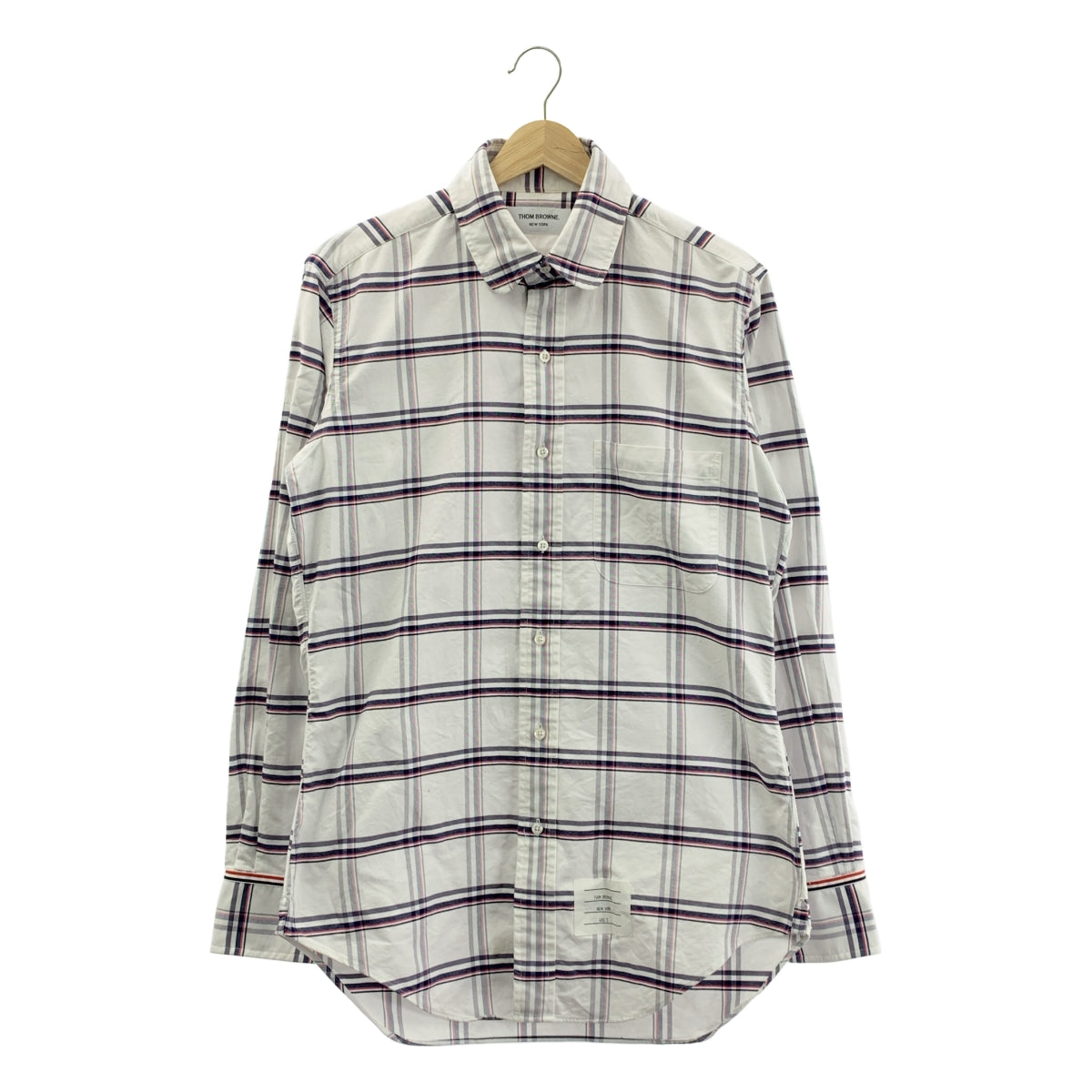 THOM BROWNE | 圓領格紋襯衫 | 2 碼 | 男款