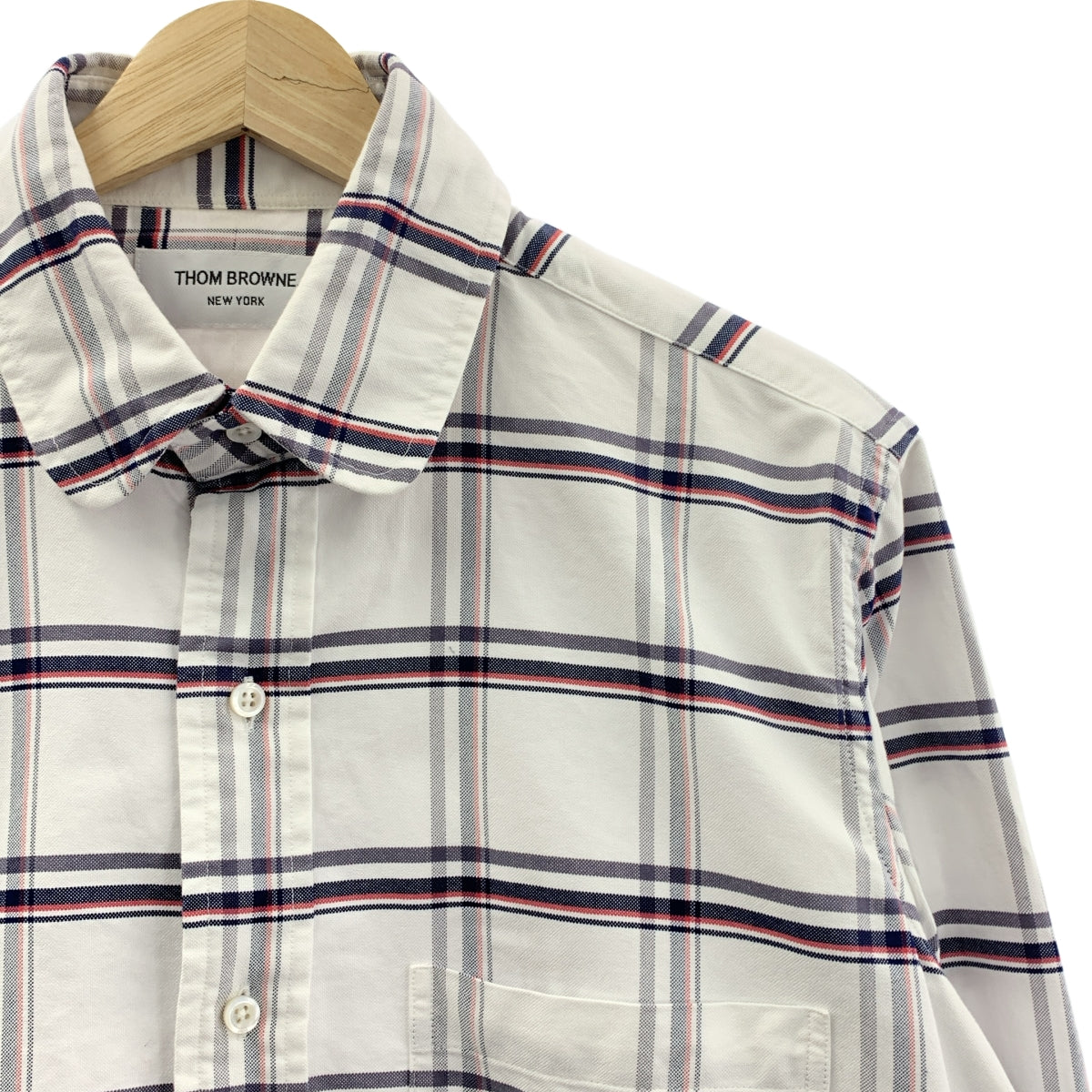 THOM BROWNE | 圓領格紋襯衫 | 2 碼 | 男款
