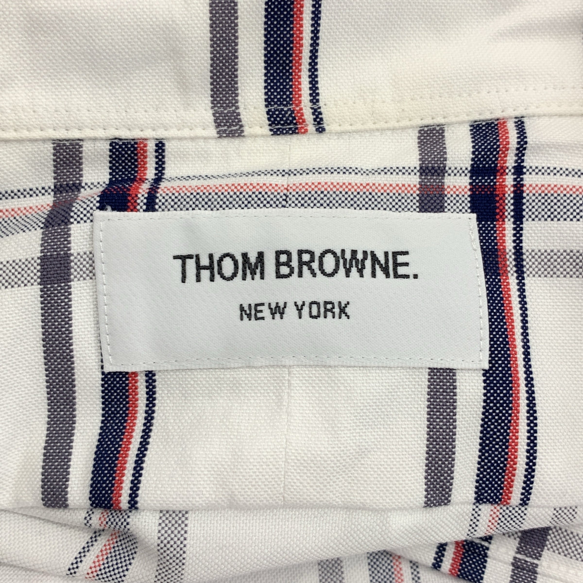 THOM BROWNE | 圓領格紋襯衫 | 2 碼 | 男款