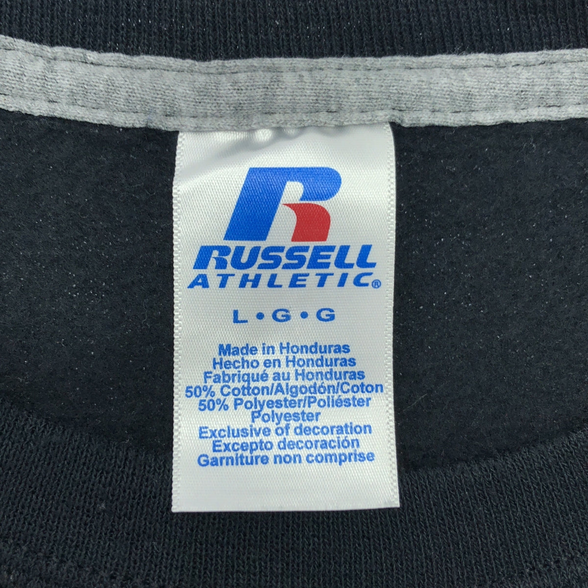 The Ennoy Professional / ザエンノイプロフェッショナル | RUSSELL ATHLETIC ラッセルアスレティック / ロゴプリント スウェット | L | ブラック | メンズ