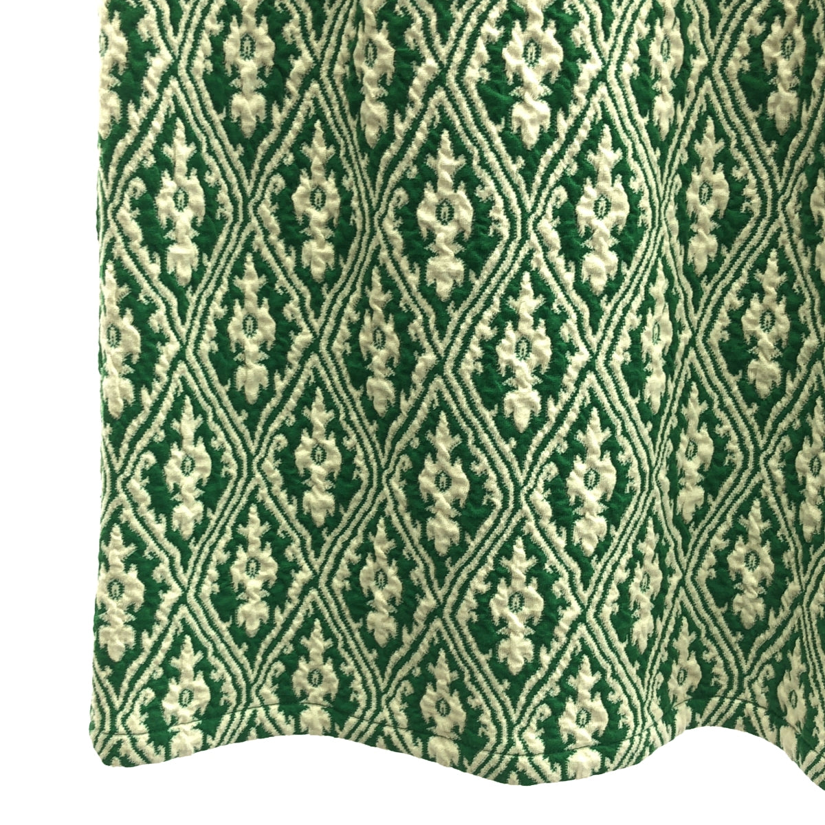 【미품】 Ray BEAMS / 레이빔스 | 자카드 프런트 Zip 타이트 스커트 | 0 | 그린 | 여성