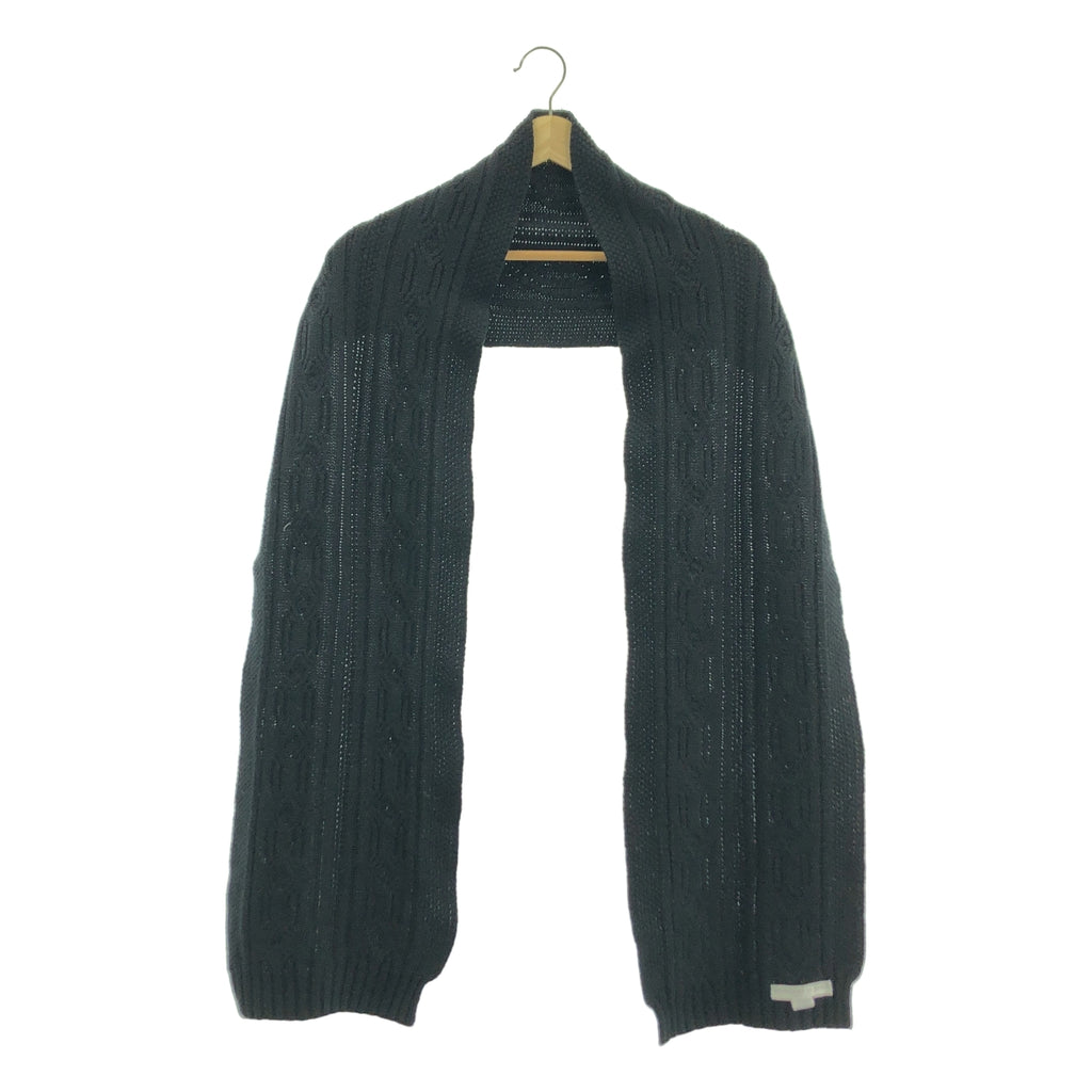 JOHNSTONS OF ELGIN / ジョンストンズオブエルガン | cashmere 100％ / カシミヤ ケーブル ニット ストール マフラー |