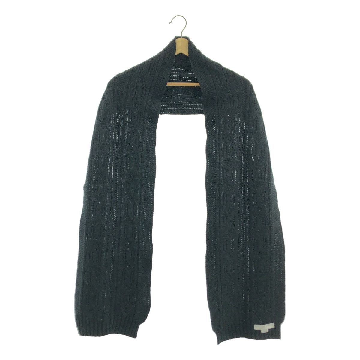 JOHNSTONS OF ELGIN / ジョンストンズオブエルガン | cashmere 100％ / カシミヤ ケーブル ニット ストール マフラー |