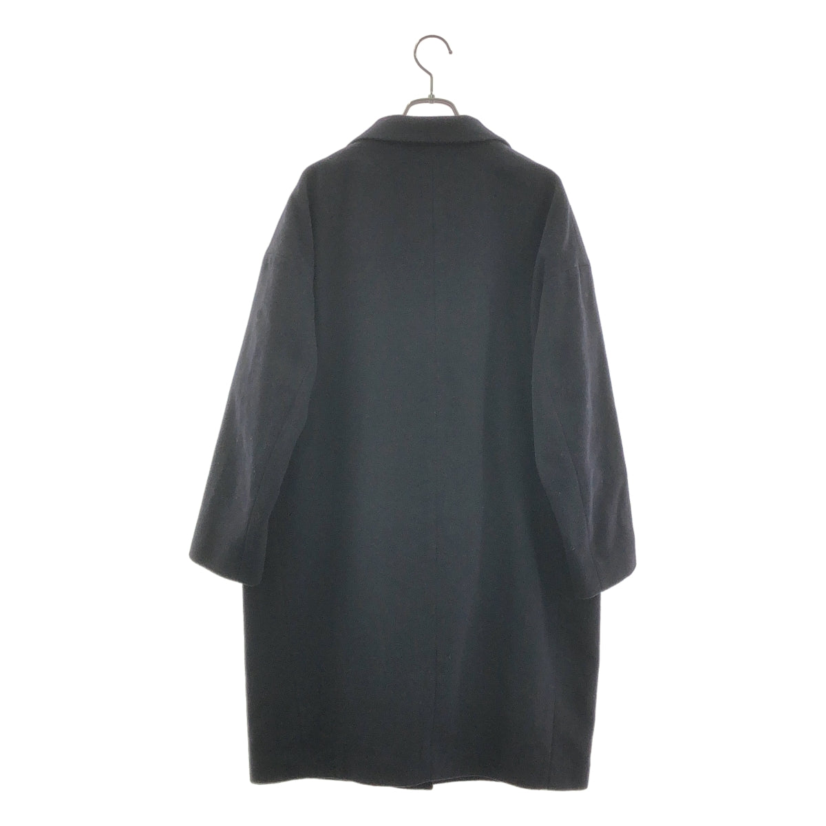 NOBLE / ノーブル | ウール カシミヤ チェスターコート | 40 | ネイビー | レディース