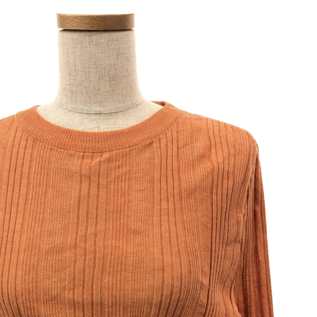 TAN | 2020SS | Front-open ribbed knit dress | F | Orange | Women's