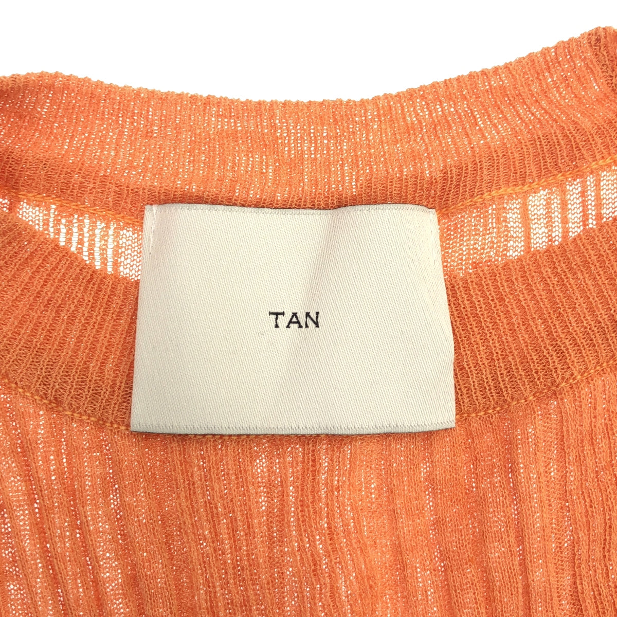 TAN | 2020SS | Front-open ribbed knit dress | F | Orange | Women's