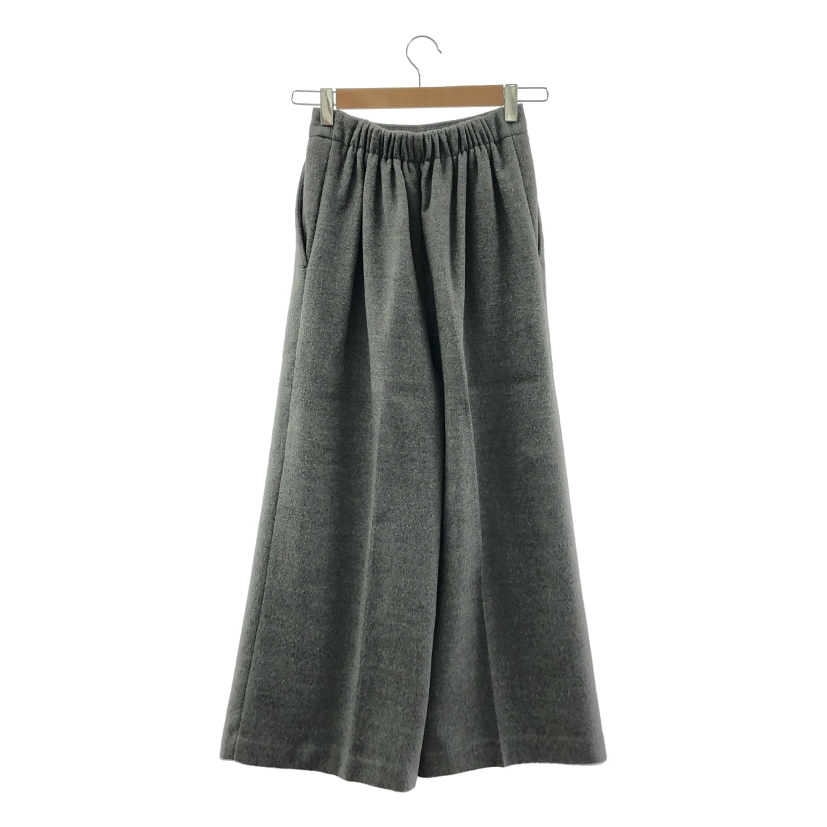 ENFOLD | 女款羊毛寬褲，後腰鬆緊帶 | 34碼