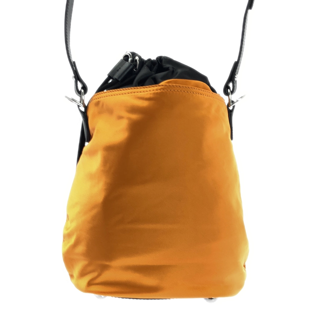 【美品】  DIESEL / ディーゼル | レザー マイロン ドローストリング 巾着 ショルダーバッグ | オレンジ/ピンク/ブラック | レディース
