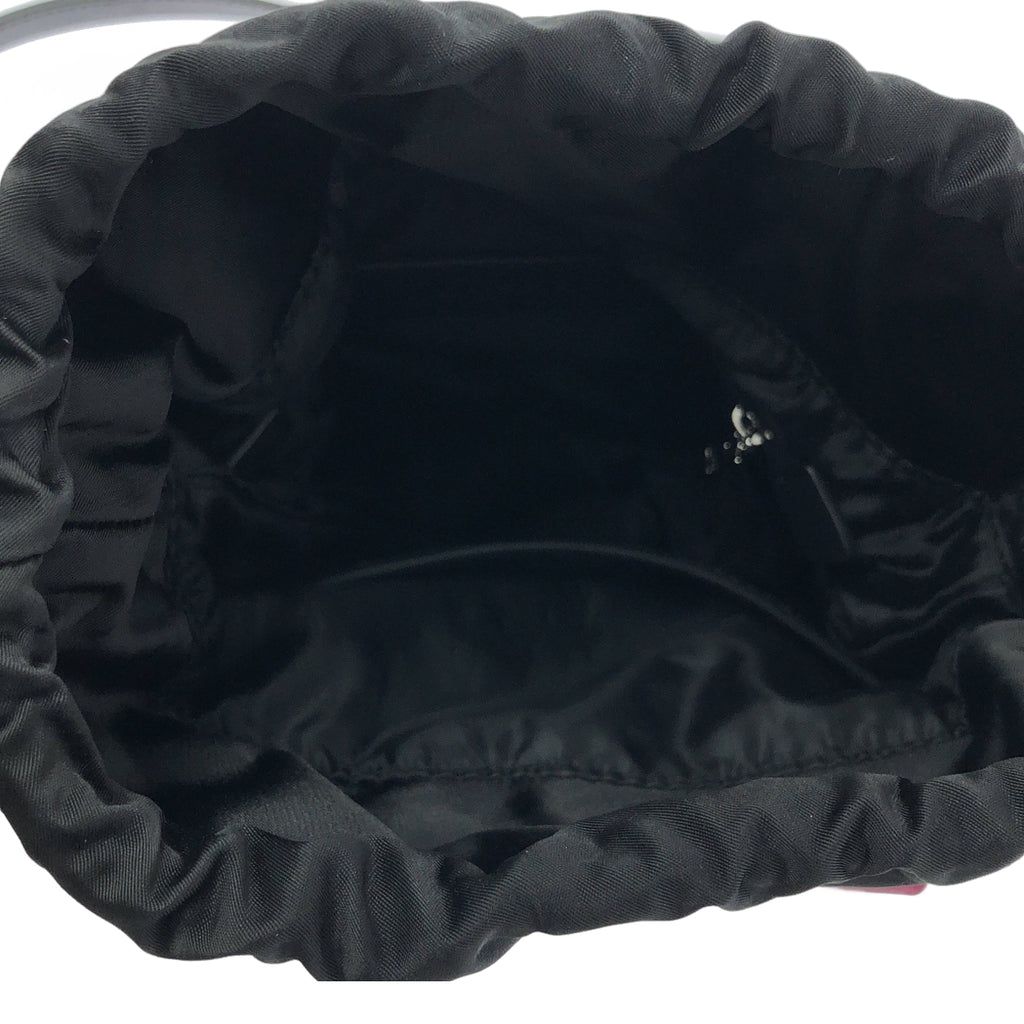 【美品】  DIESEL / ディーゼル | レザー マイロン ドローストリング 巾着 ショルダーバッグ | オレンジ/ピンク/ブラック | レディース