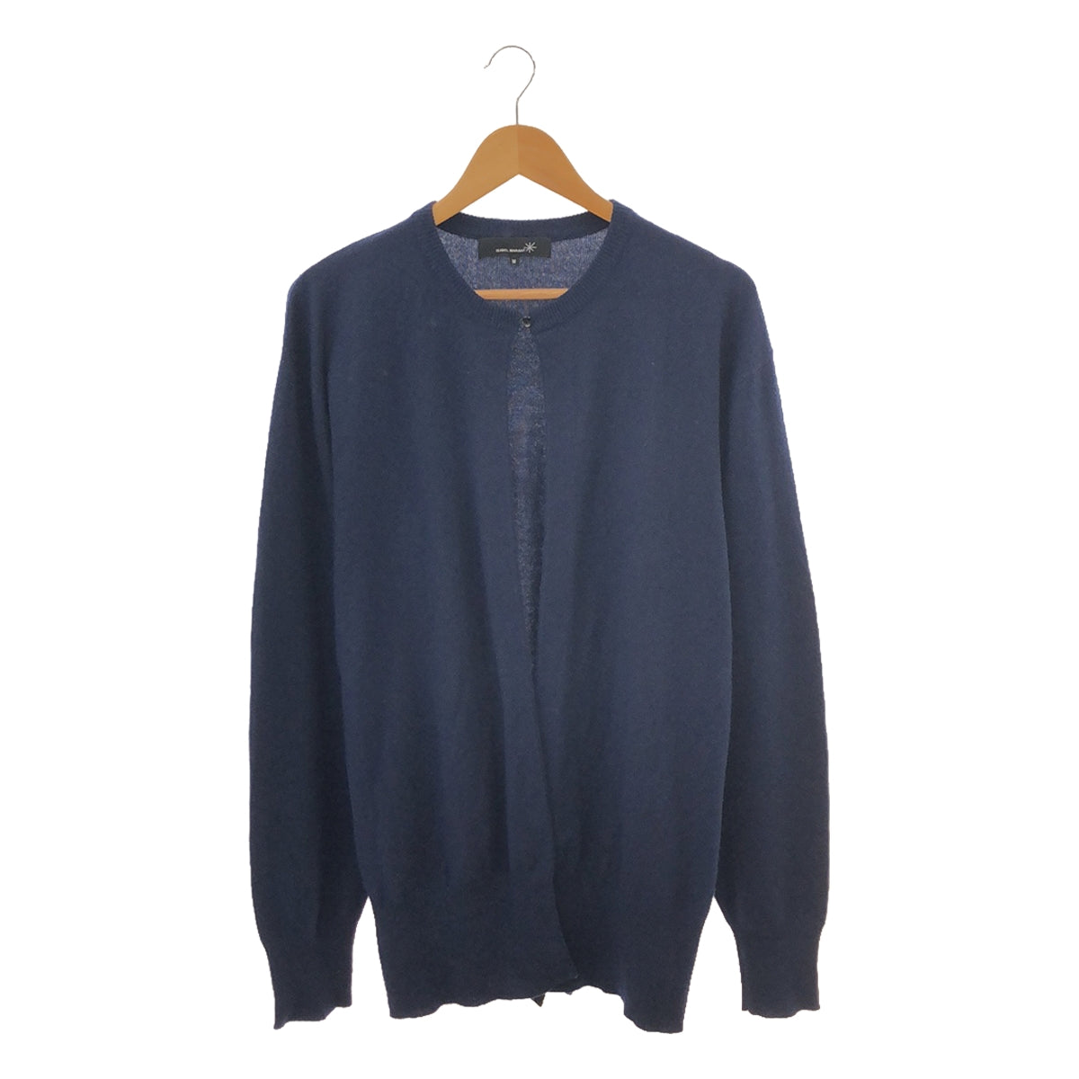 ISABEL MARANT | Silk Cashmere Elbow Patch Crew Neck Knit Cardigan | M | Navy | Women's