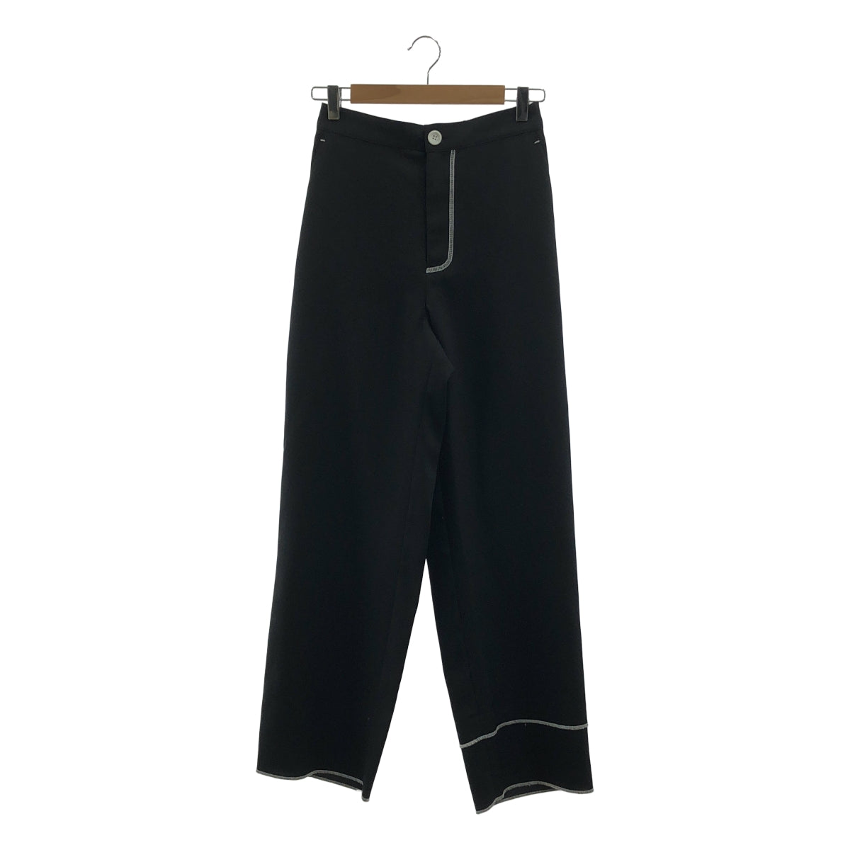 【美品】  soduk / スドーク | 2023SS | double hem trousers  ダブル ヘム トラウザーズ パンツ | M | ブラック | レディース