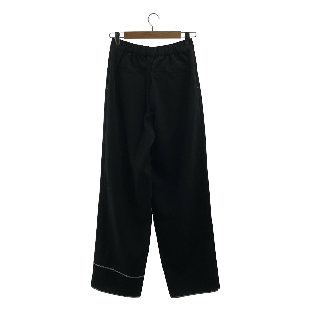 【美品】  soduk / スドーク | 2023SS | double hem trousers  ダブル ヘム トラウザーズ パンツ | M | ブラック | レディース