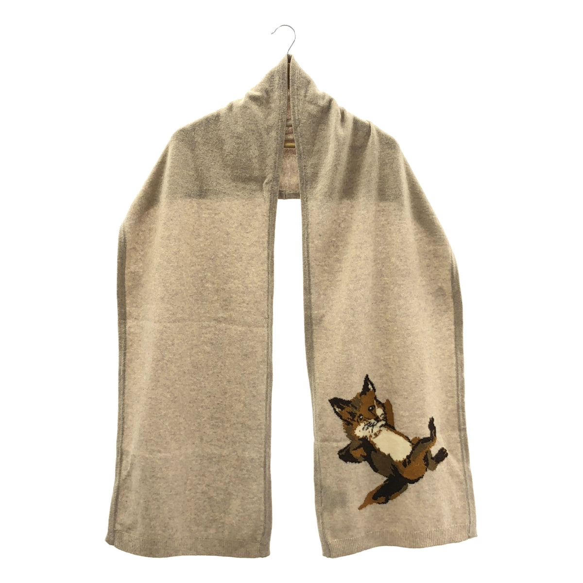 MAISON KITSUNE / 메종 여우 | 편안한 여우 모직 롱 머플러 |