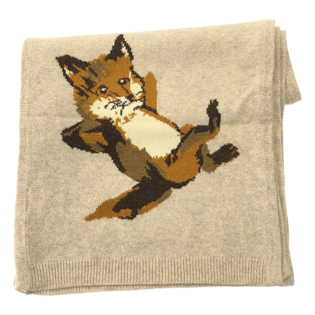 MAISON KITSUNE / 메종 여우 | 편안한 여우 모직 롱 머플러 |