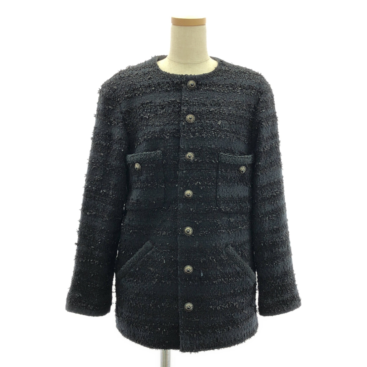 MADISON BLUE | 2022SS | eclat special order no-collar tweed jacket | XS | Women's