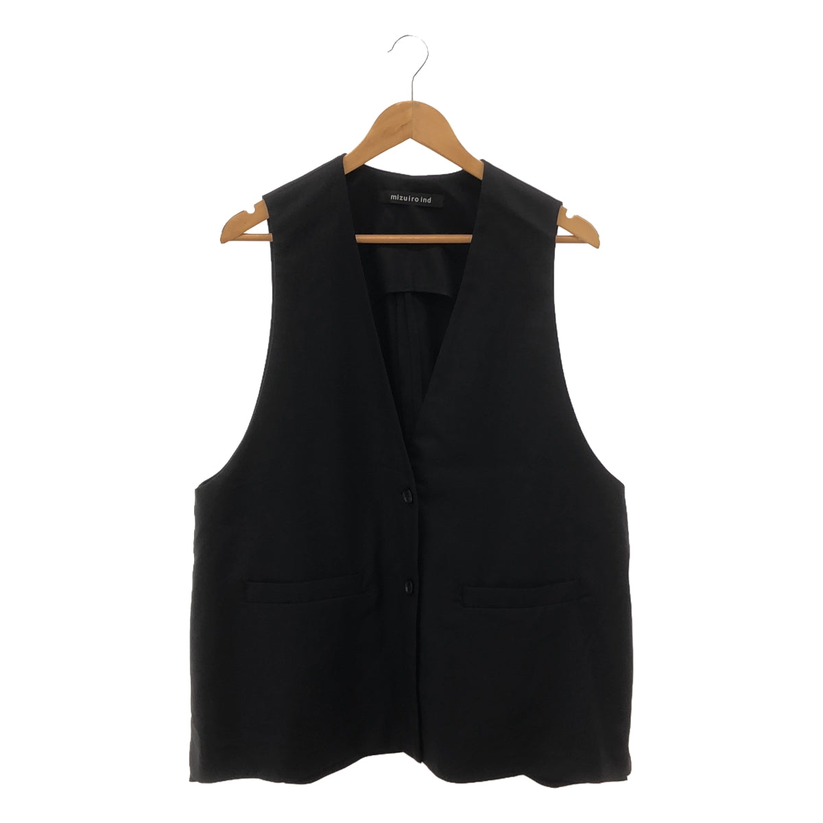 mizuiroind / 미즈이로 인도 | deep V neck wide vest 깊은 V 넥 와이드 베스트 질레 |