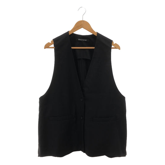 mizuiroind / 미즈이로 인도 | deep V neck wide vest 깊은 V 넥 와이드 베스트 질레 |