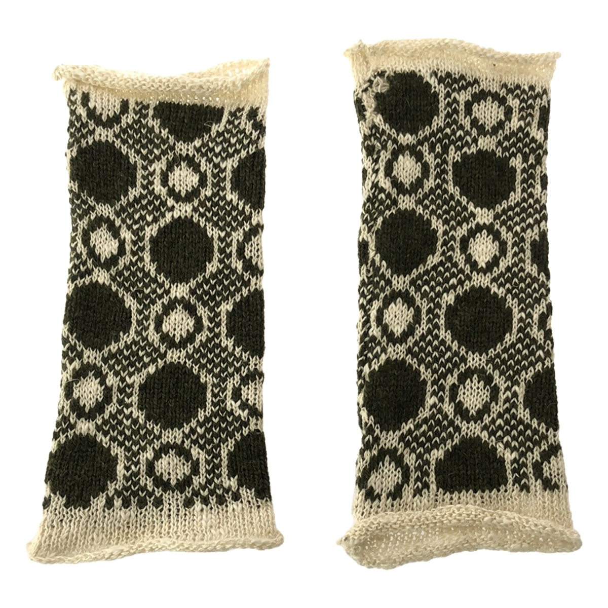 [新] OLUBIYI THOMAS / 奧爾維·托馬斯 | 2022秋冬 |羊毛腕套手套羊毛提花露指手套臂套 | F |森林