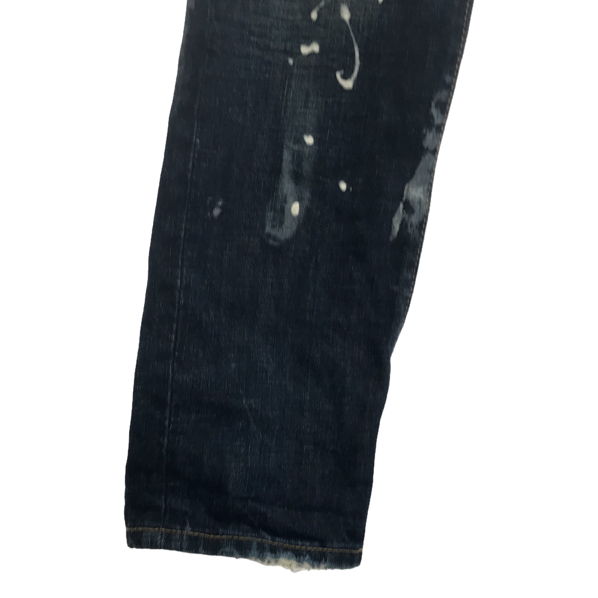 DSQUARED2 | Distressed and painted denim pants with chain | 44 | Indigo | Men's