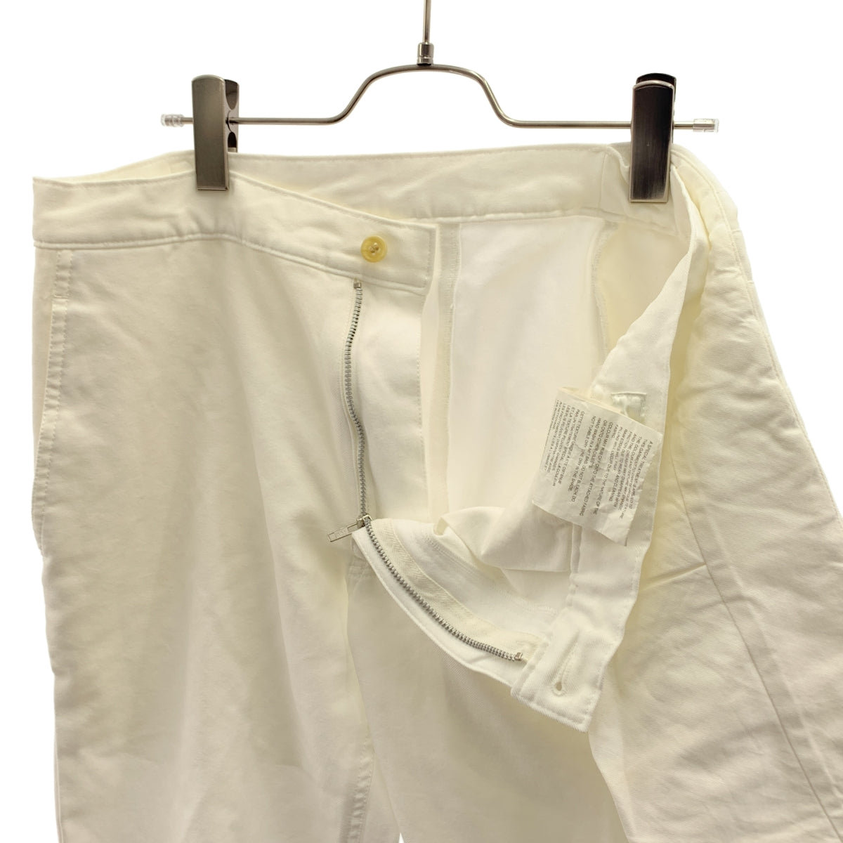 BLACK COMME des GARCONS / ブラックコムデギャルソン | 2013SS | ポリエステル 製品加工 アシンメトリー アジャスター ラップ ショートパンツ ショーツ | L | ホワイト | メンズ