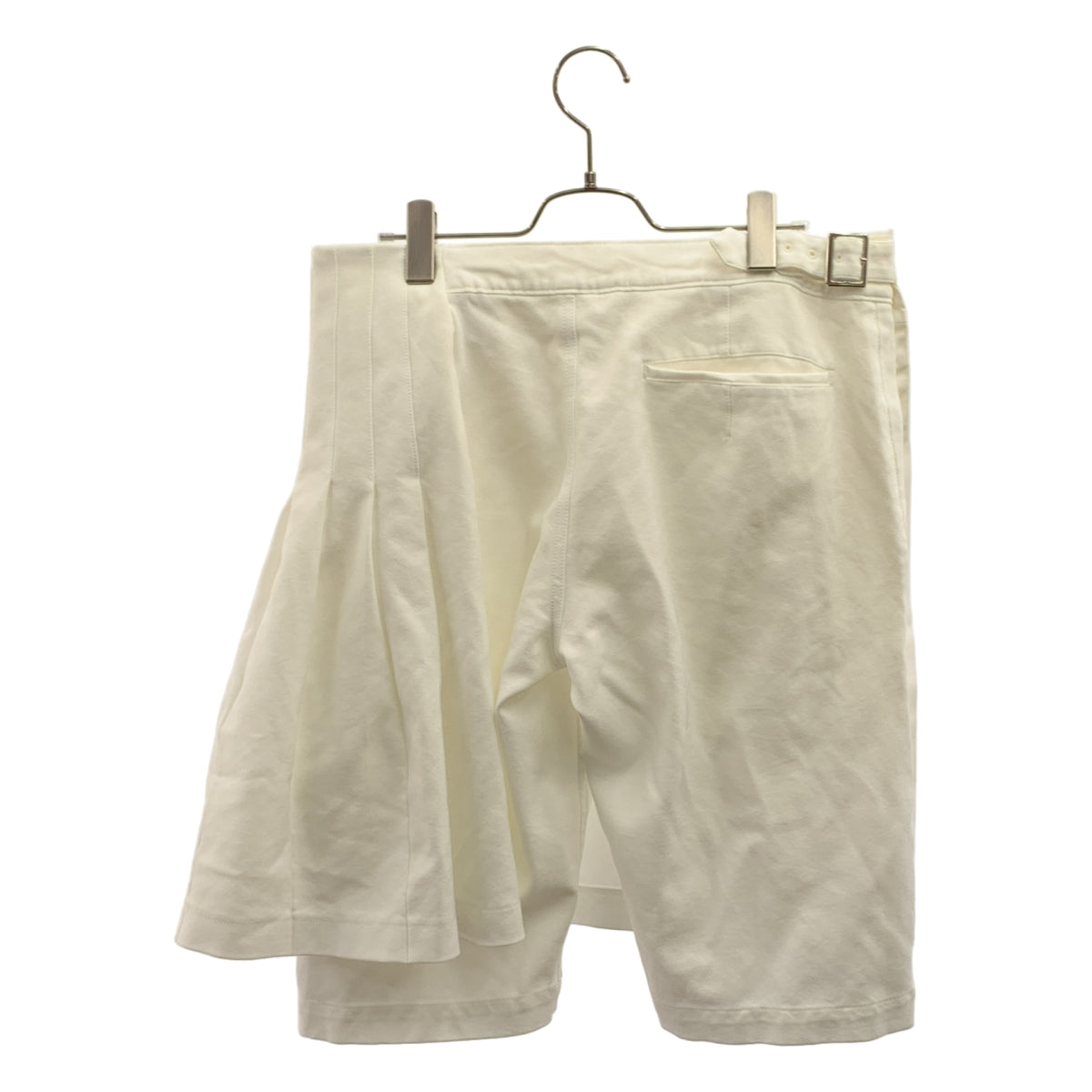 BLACK COMME des GARCONS / ブラックコムデギャルソン | 2013SS | ポリエステル 製品加工 アシンメトリー アジャスター ラップ ショートパンツ ショーツ | L | ホワイト | メンズ