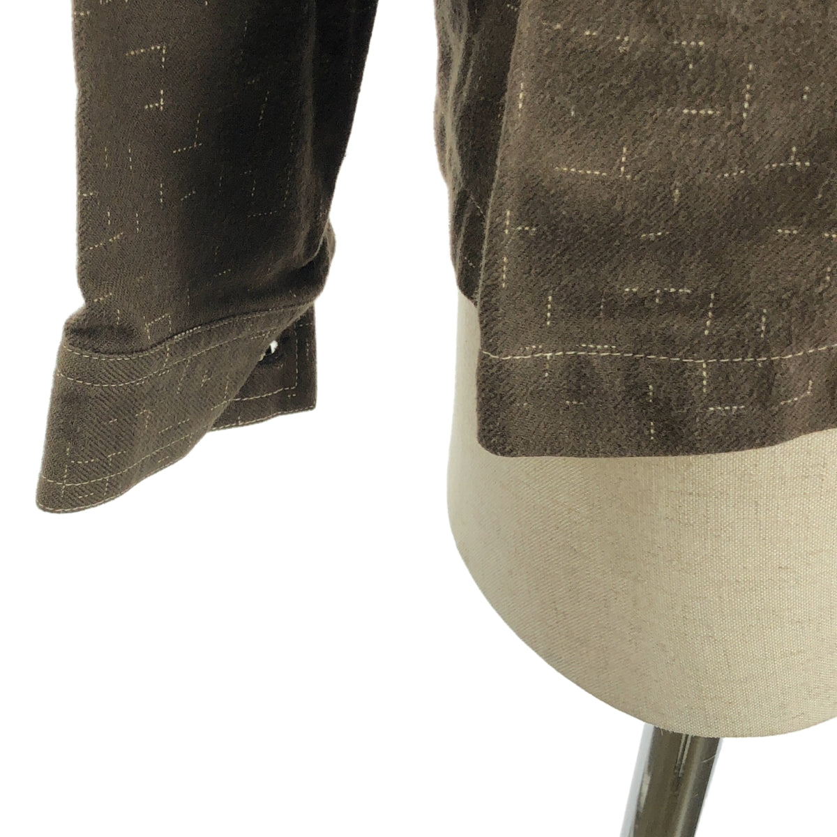 ISSEY MIYAKE / イッセイミヤケ | 初期タグ / セットアップ 総柄 シャツ タックスカート | 9 | ブラウン | レディース