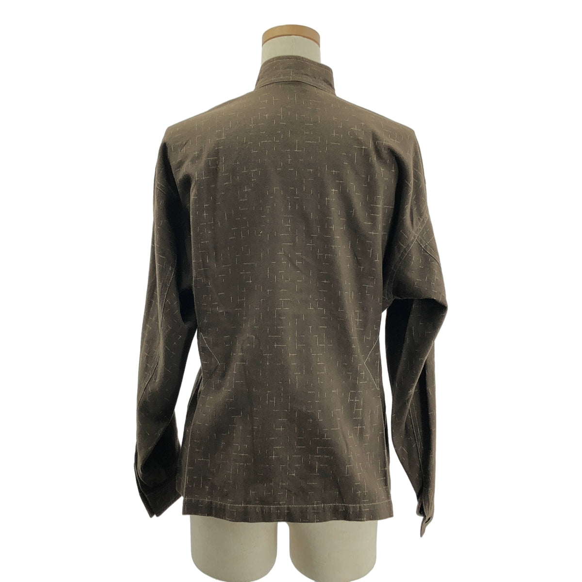 ISSEY MIYAKE / イッセイミヤケ | 初期タグ / セットアップ 総柄 シャツ タックスカート | 9 | ブラウン | レディース