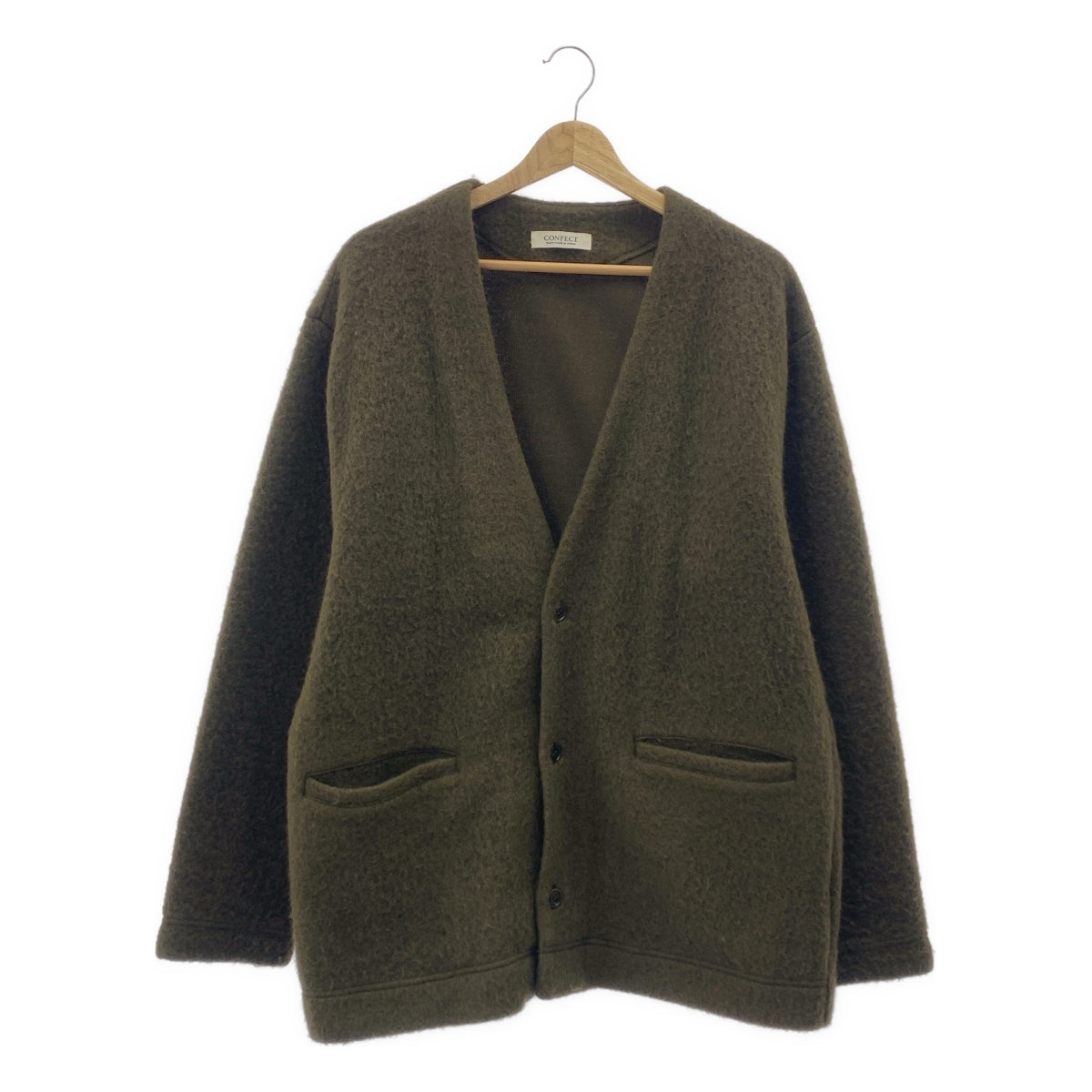 nest robe CONFECT / ネストローブコンフェクト | ウール コットン オーバー カーディガン | 4 | カーキ | メンズ