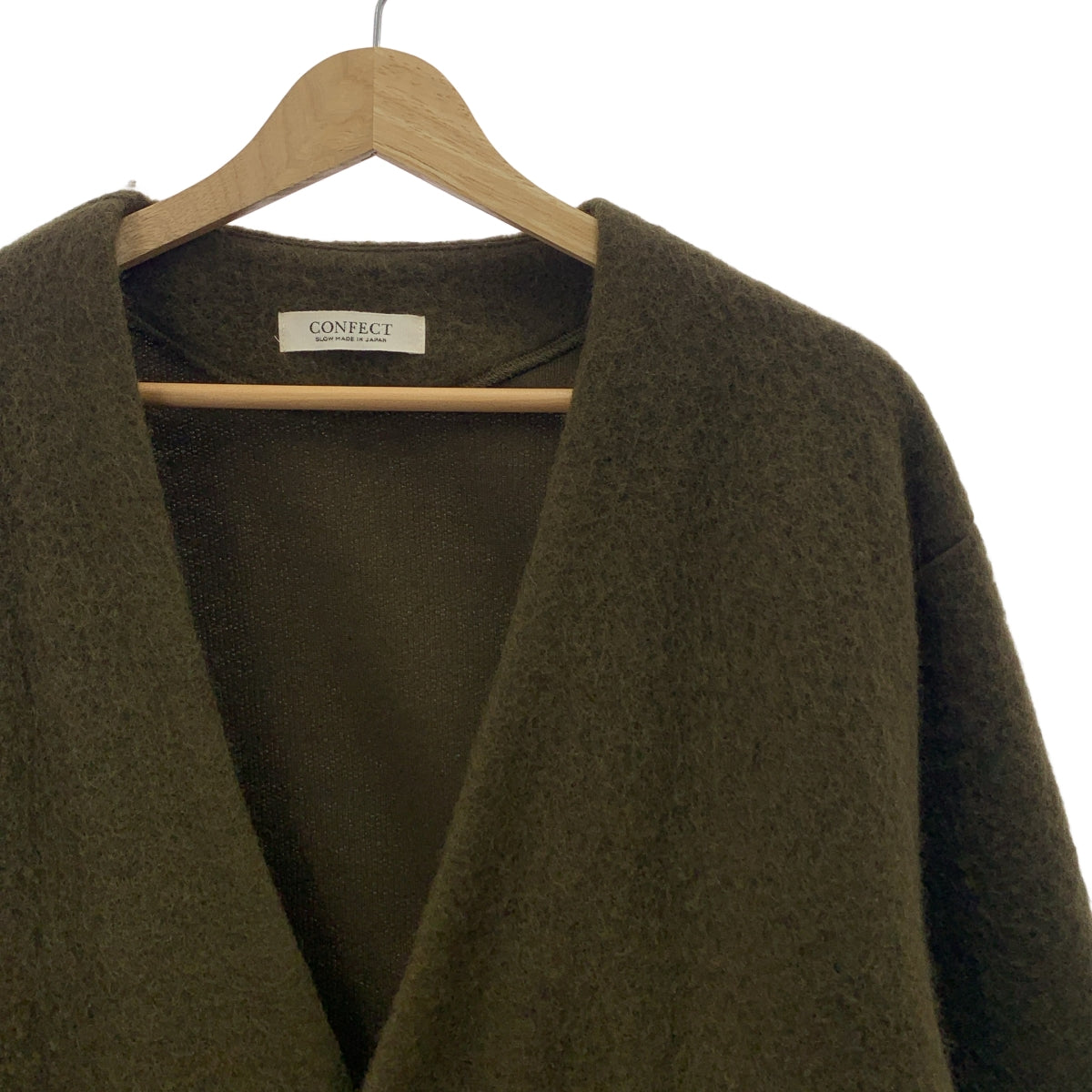 nest robe CONFECT / ネストローブコンフェクト | ウール コットン オーバー カーディガン | 4 | カーキ | メンズ