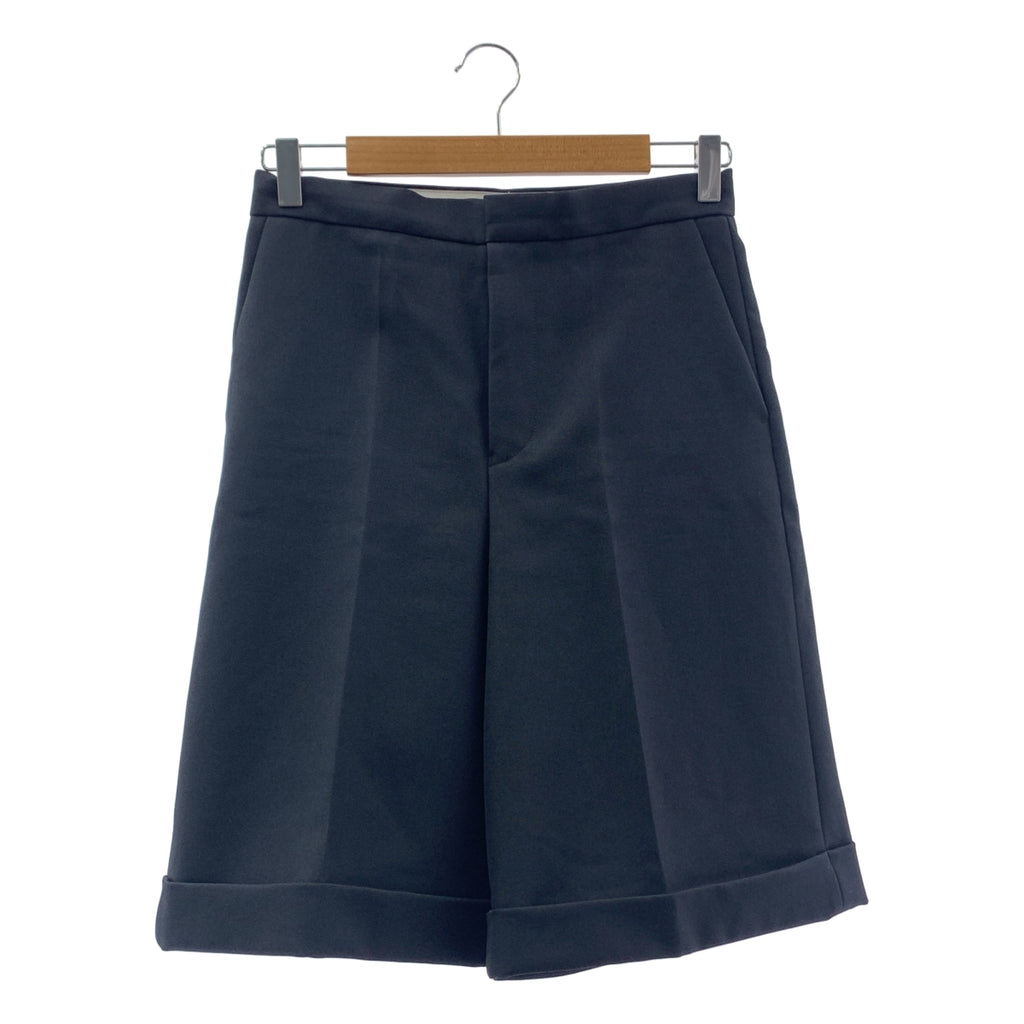 【美品】  ADAM ET ROPÉ / アダムエロペ | ロールアップヘムハーフ ショートパンツ ワイドショーツ | 36 | ブラック | レディース