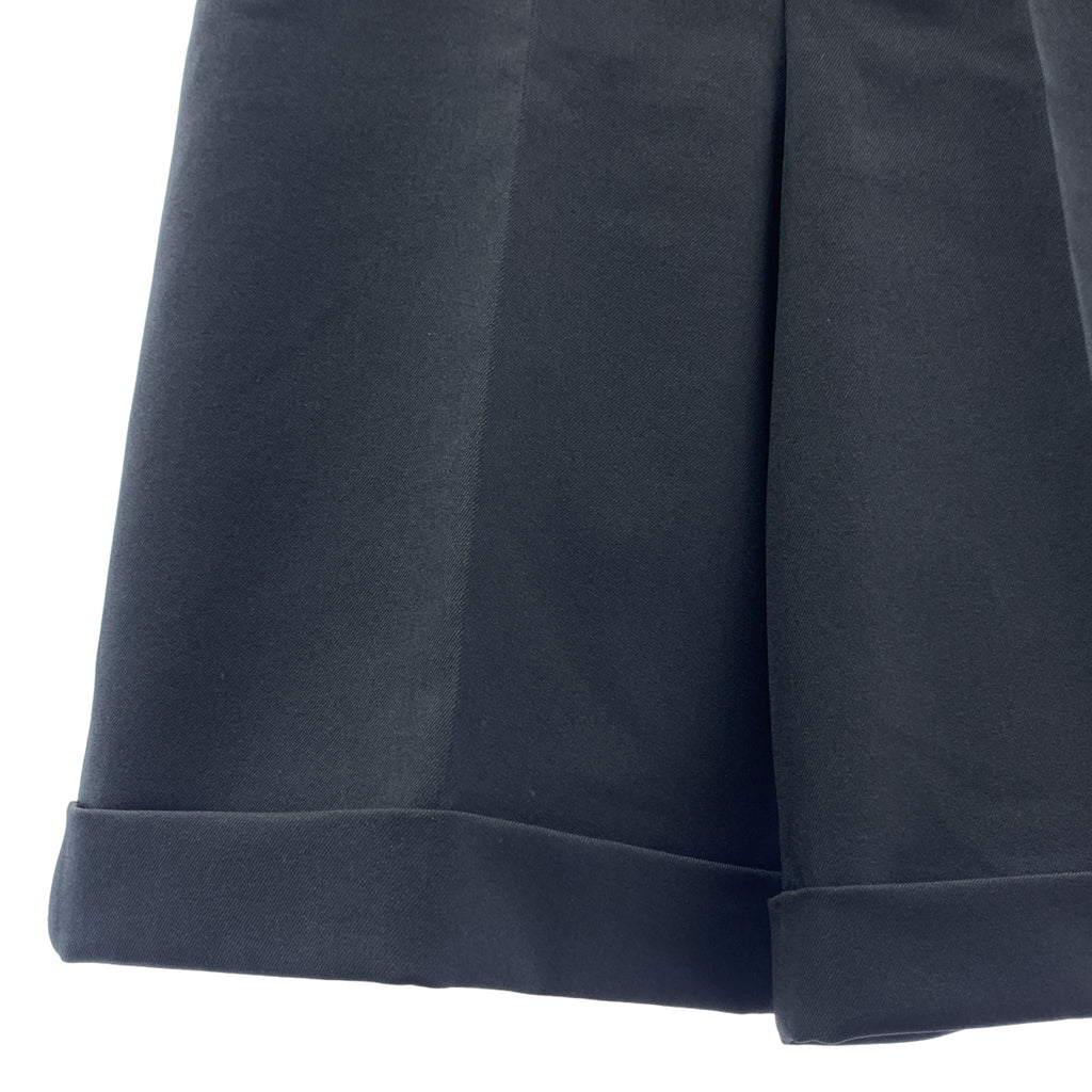 【美品】  ADAM ET ROPÉ / アダムエロペ | ロールアップヘムハーフ ショートパンツ ワイドショーツ | 36 | ブラック | レディース