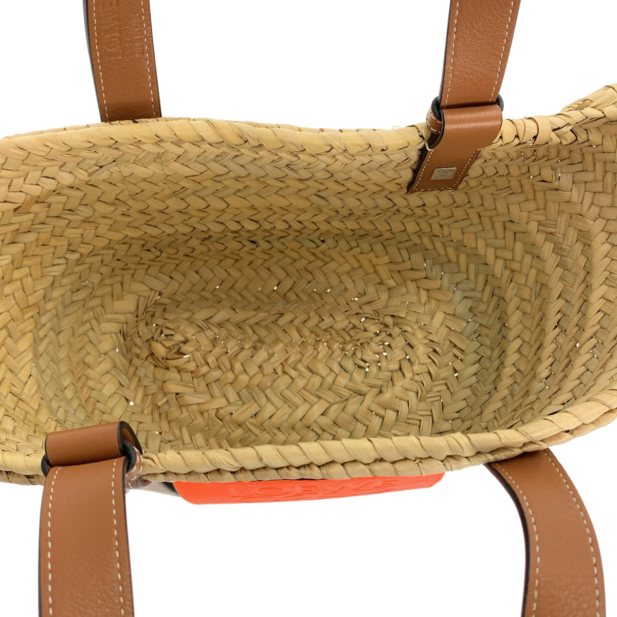 【美品】  LOEWE / ロエベ | Basket Bag アナグラム スモール バスケット トートバッグ | ブラウン/オレンジ | レディース