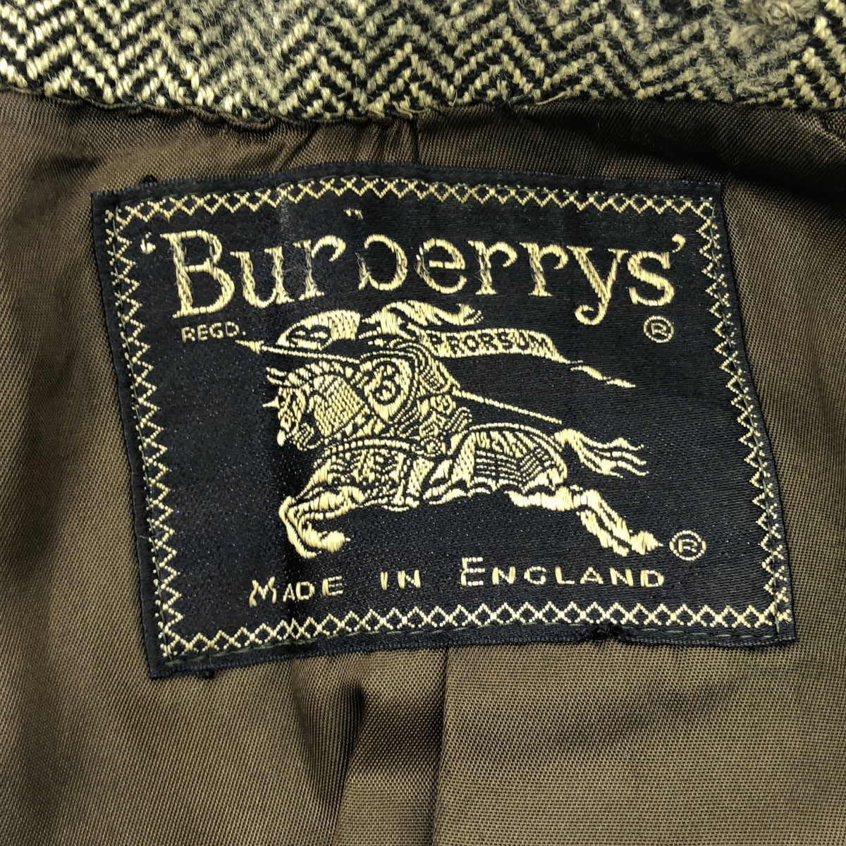 Burberrys / バーバリーズ | 70-80s ヴィンテージ SCOTTISH SAXONY ヘリンボーンツイード バルマカーンコート | 48 | グレー | メンズ