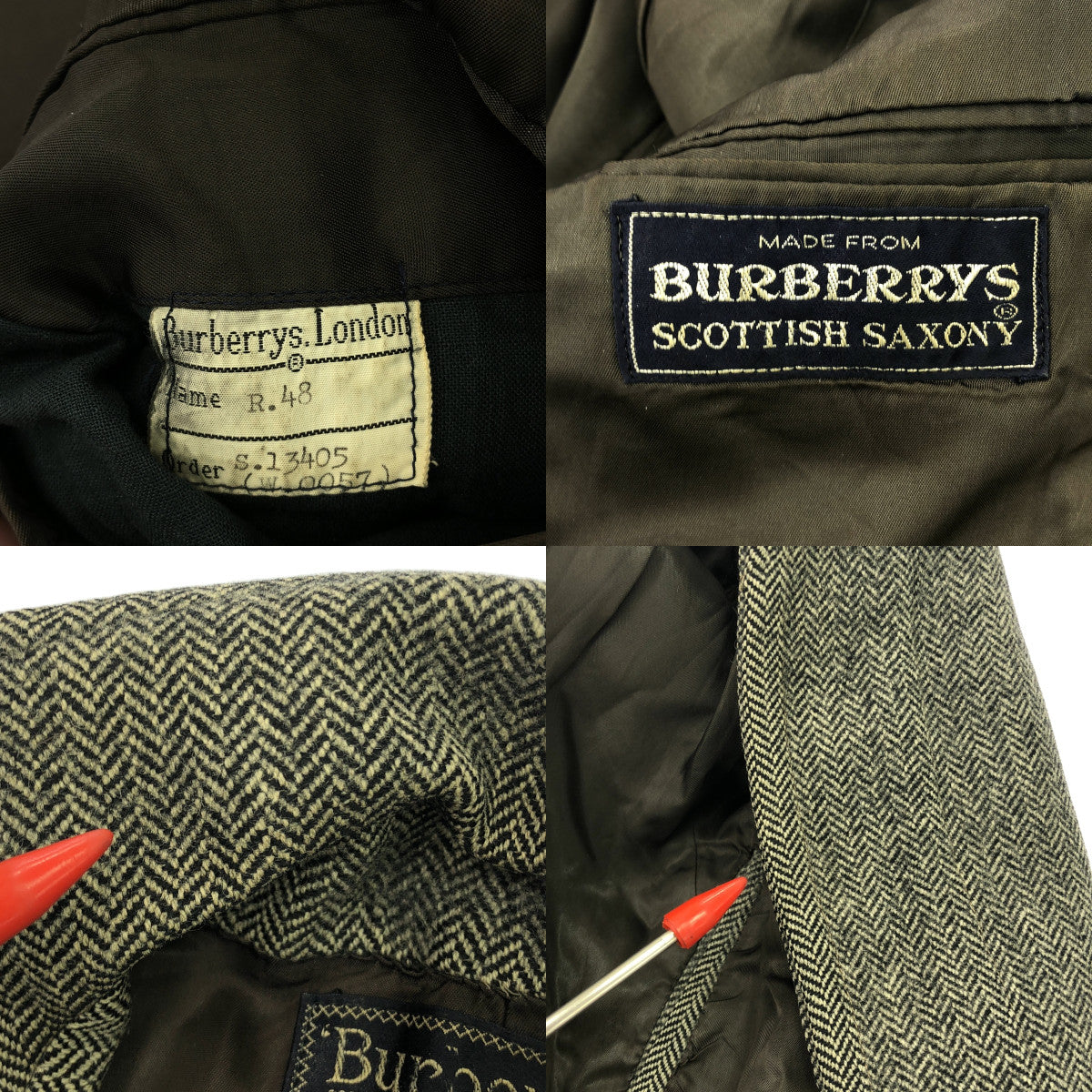 Burberrys / バーバリーズ | 70-80s ヴィンテージ SCOTTISH SAXONY ヘリンボーンツイード バルマカーンコート | 48 | グレー | メンズ