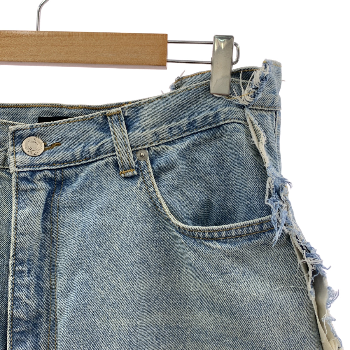 PROJECT G/R / 프로젝트 지아르 | UPCYCLING DENIM PANTS / 재구축 인사이드 아웃 와이드 데님 팬츠 | 2 | 맨즈