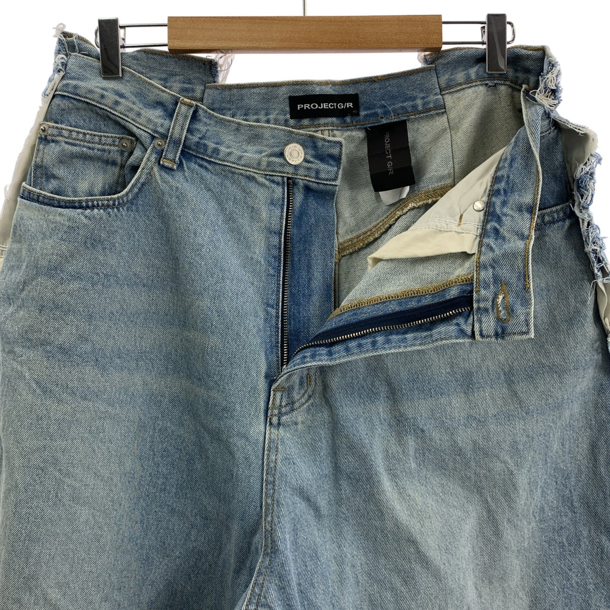 PROJECT G/R / 프로젝트 지아르 | UPCYCLING DENIM PANTS / 재구축 인사이드 아웃 와이드 데님 팬츠 | 2 | 맨즈