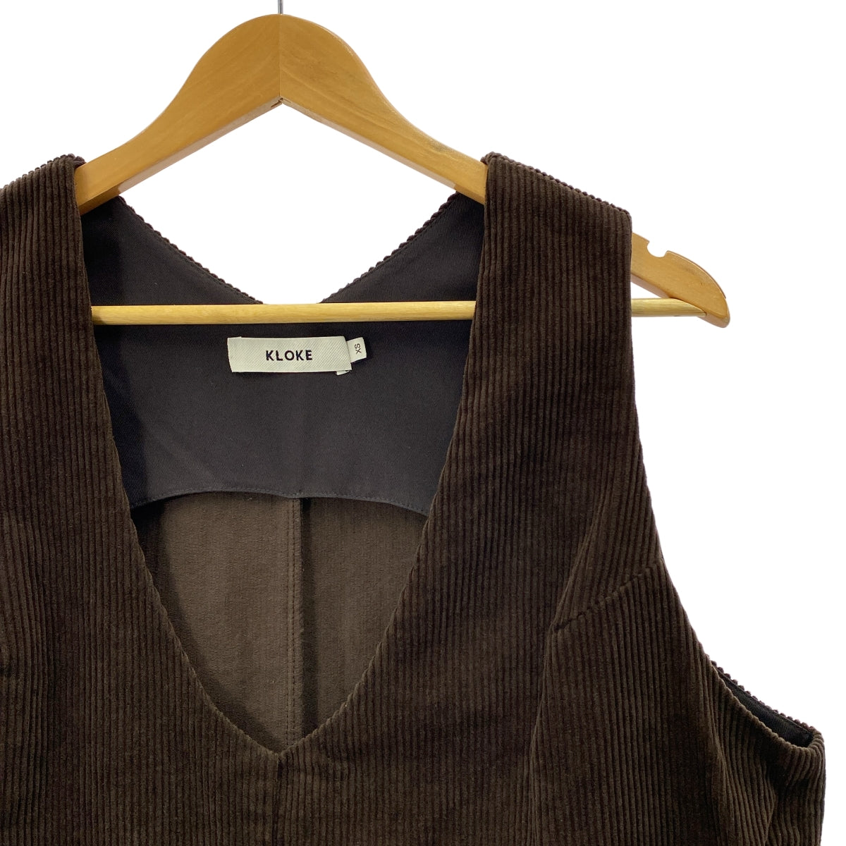 KLOKE | 燈芯絨 V 領套頭洋裝 | XS | 女款