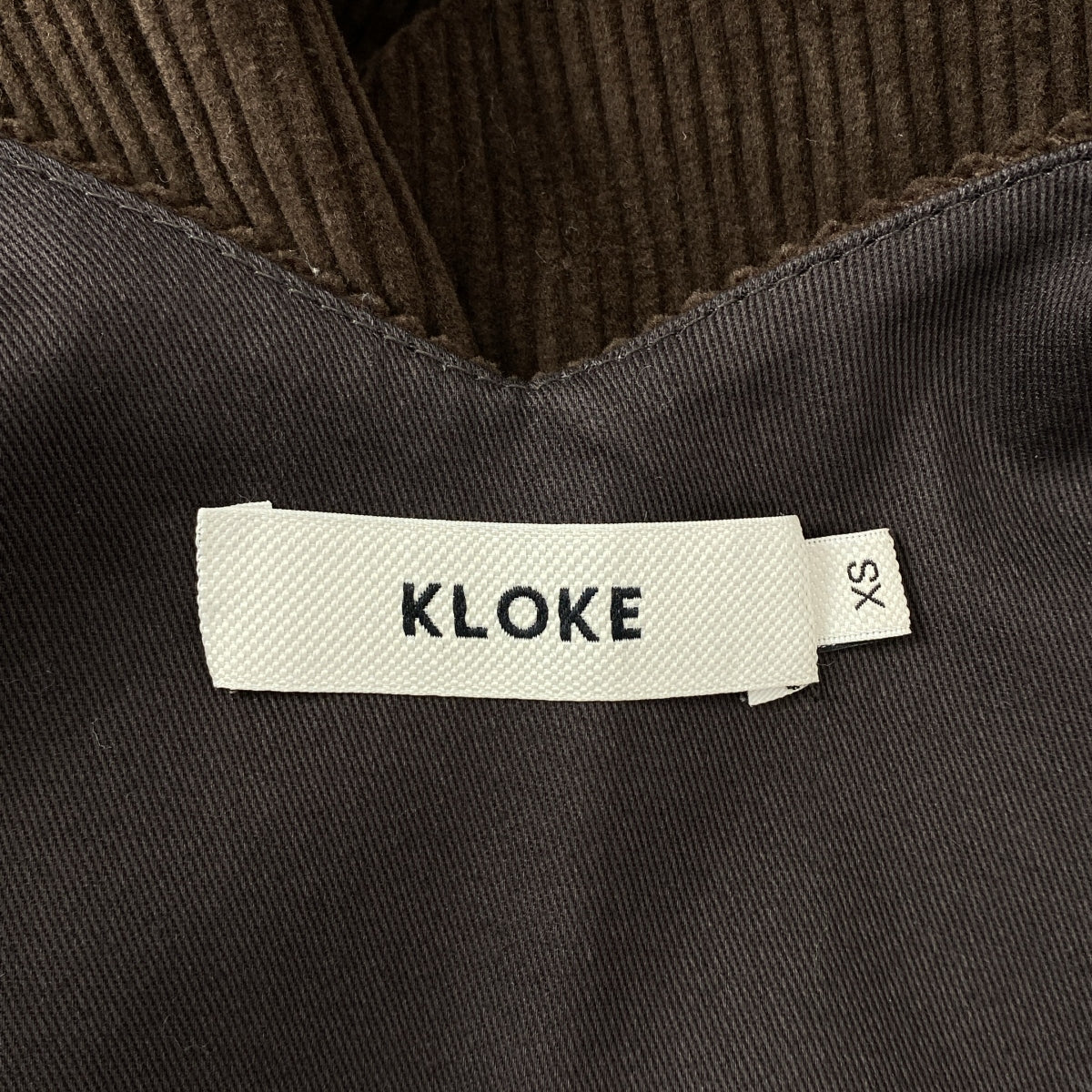 KLOKE | 燈芯絨 V 領套頭洋裝 | XS | 女款