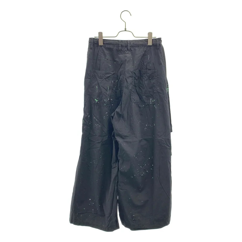 MM6 Maison Margiela / エムエムシックスメゾンマルジェラ | 2025SS | PAINTER TROUSERS / コットン ペイント加工 ワイド イージーパンツ | 36 | レディース