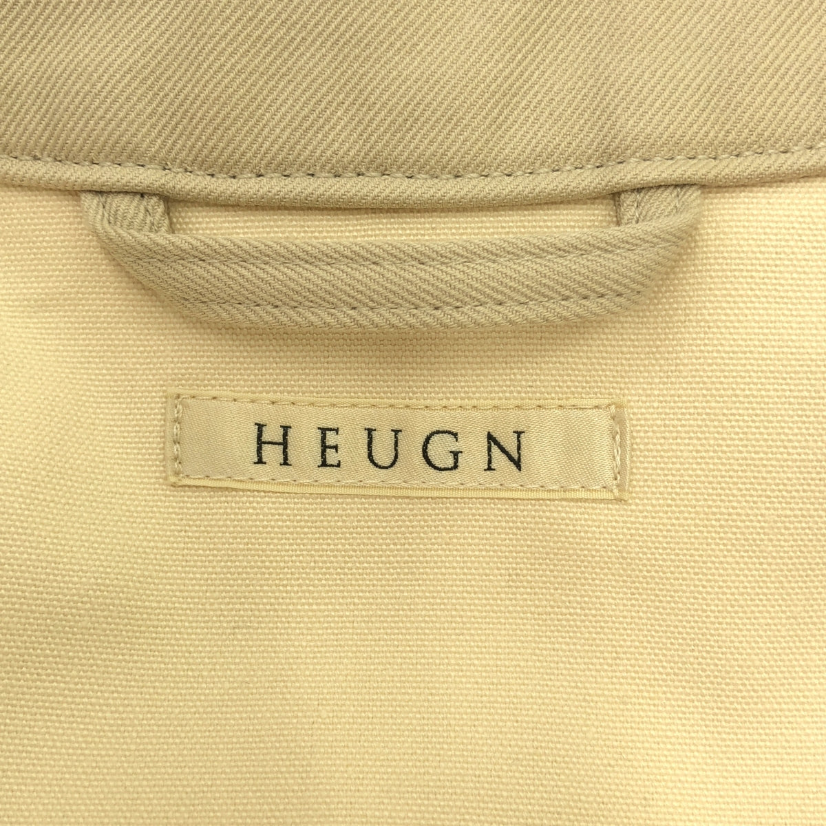 【美品】  HEUGN / ユーゲン | Albert アルベルト コットンダブルクロス バルカラー コート | 2 | ベージュ | メンズ