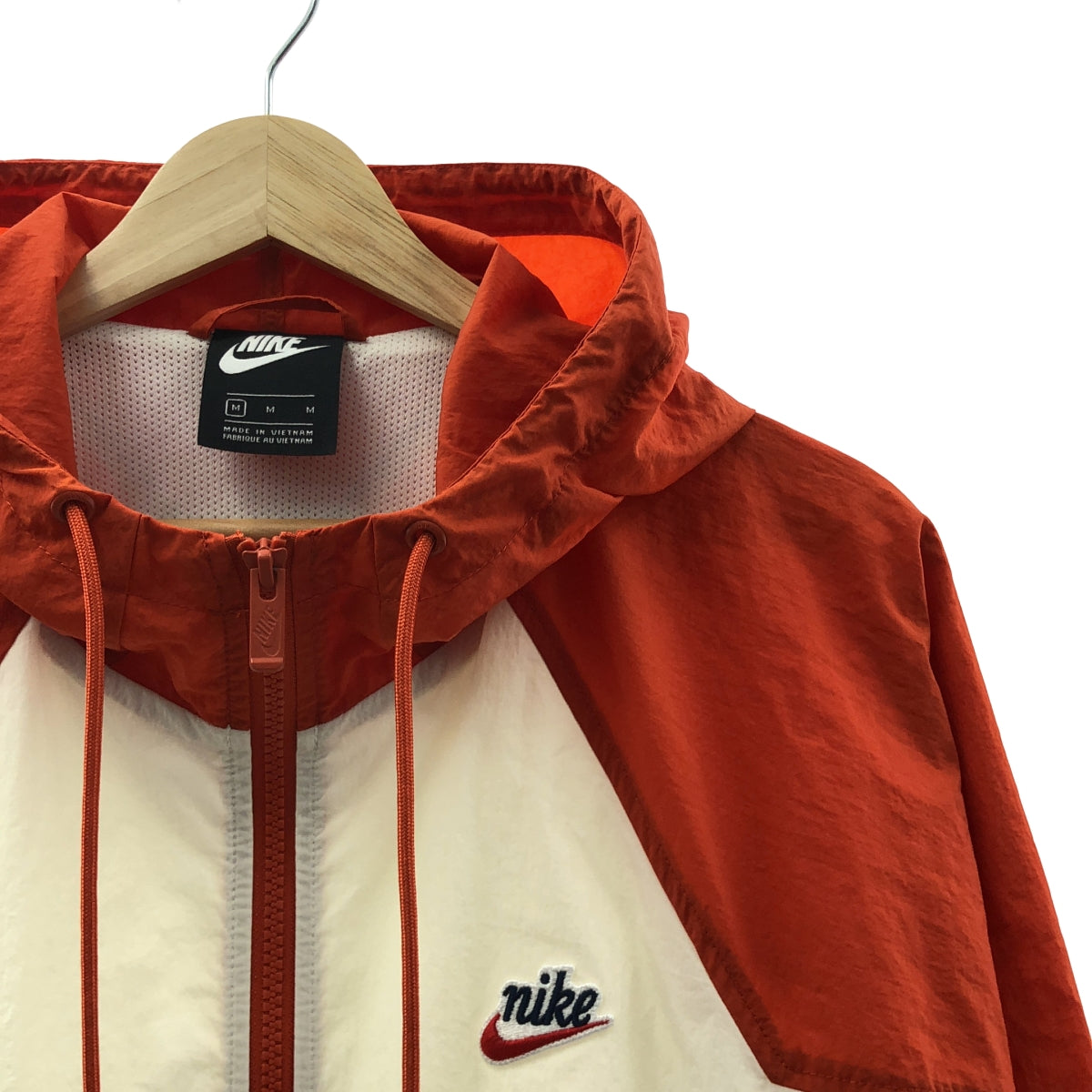 NIKE / ナイキ | ウィンドランナーウーブ フルジップ ジャケット  フーディ / メッシュ総裏地 | M | オレンジ/ホワイト | メンズ