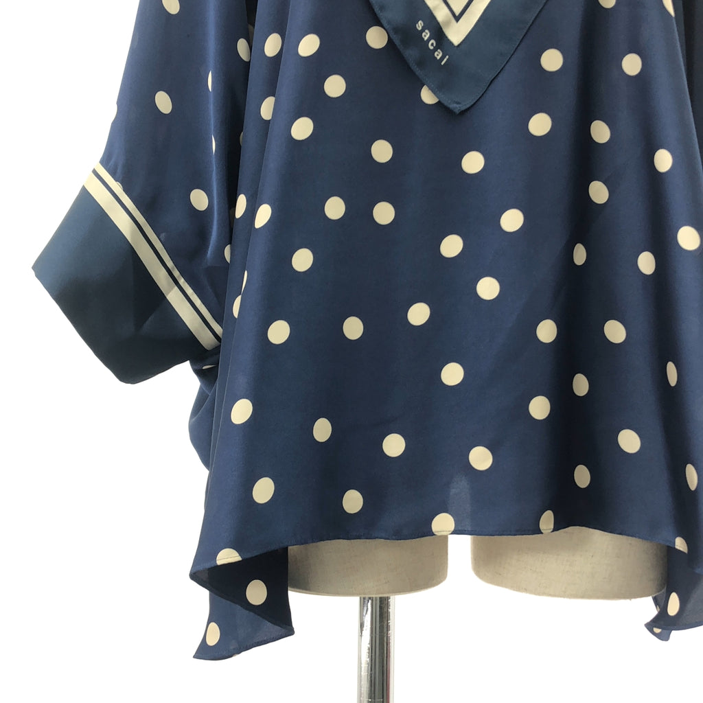 sacai / サカイ | Plaid Scarf Polka Dot Pullover プルオーバー シャツ | 2 | レディース