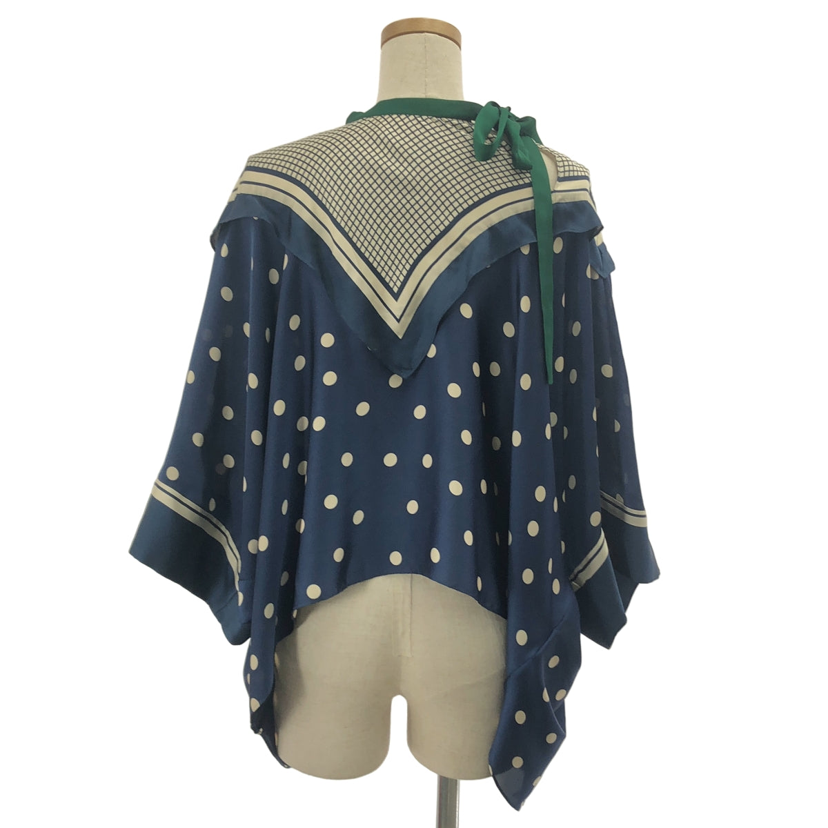 sacai / サカイ | Plaid Scarf Polka Dot Pullover プルオーバー シャツ | 2 | レディース