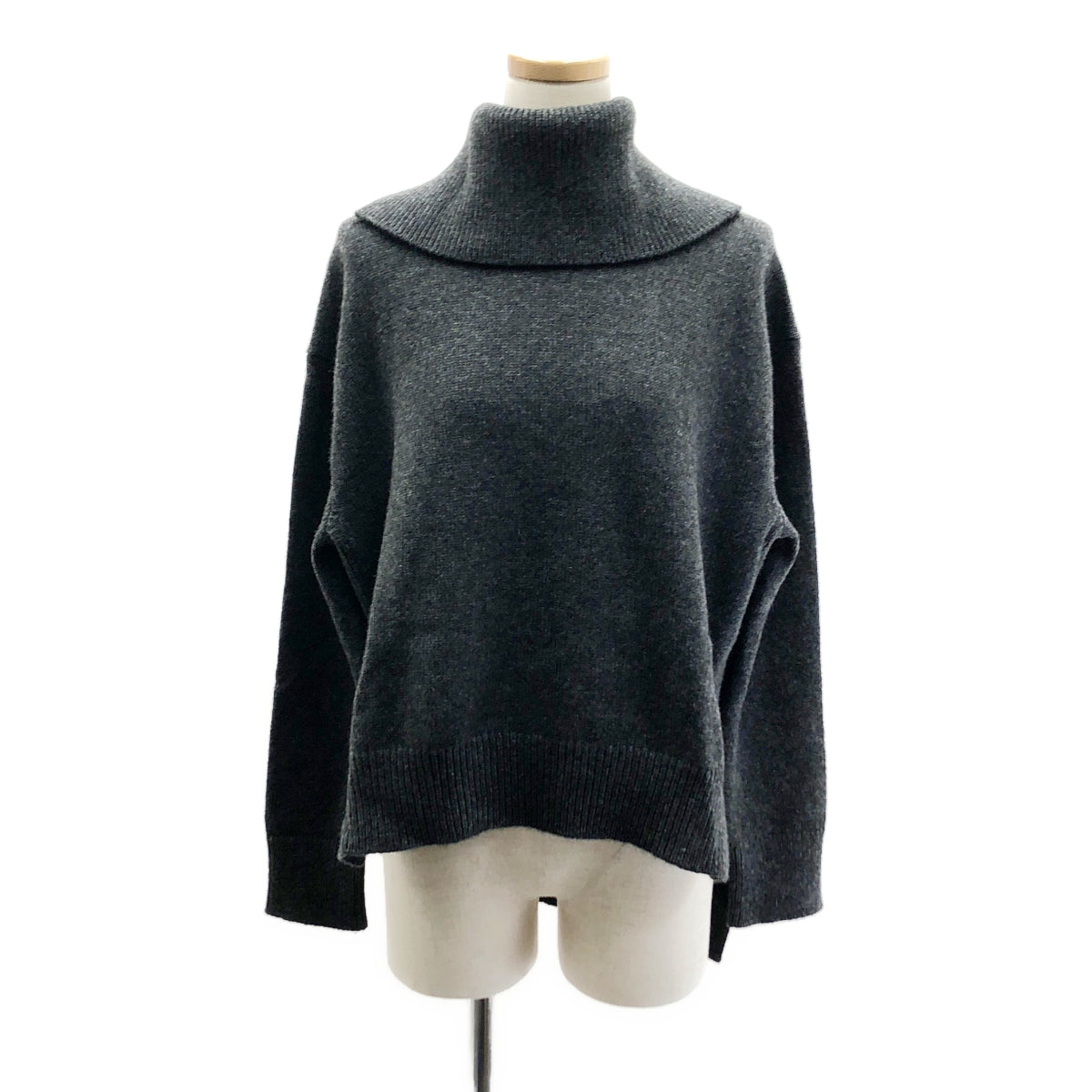【美品】  JIL SANDER / ジルサンダー | 2022AW | ウール タートルネック ニット プルオーバー | 30 | グレー | レディース