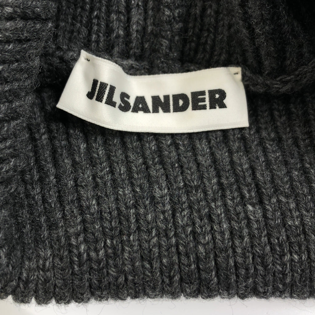 [狀況良好] JIL SANDER | 2022秋冬 |羊毛高領針織套頭衫 |尺寸 30 |灰色 |女性的