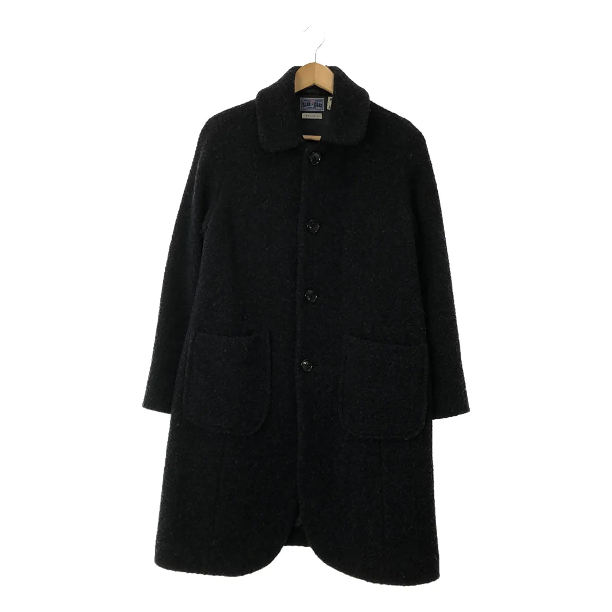 BLUE BLUE / 블루 블루 | JAPAN 울 롱 코트 | 네이비 | 여성