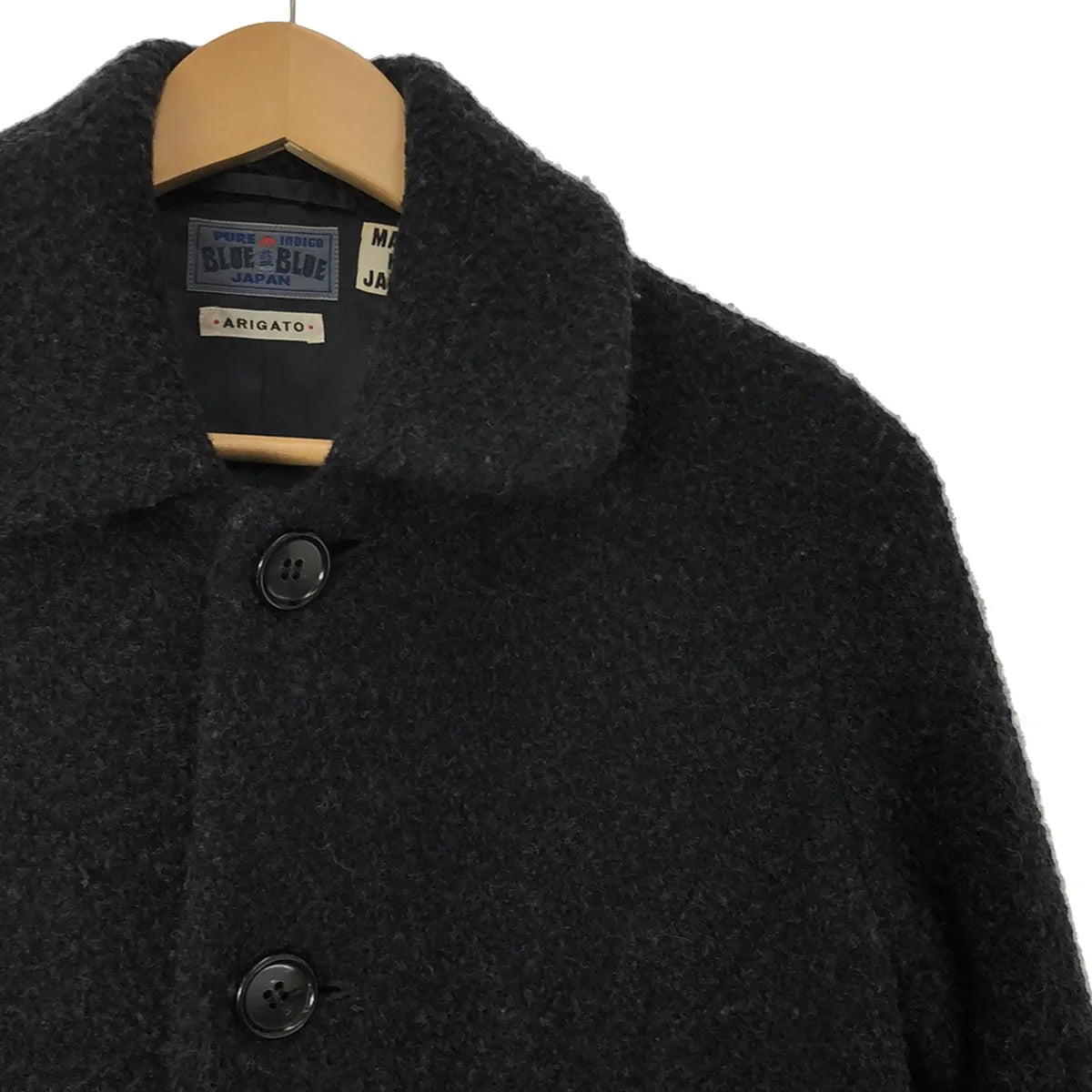 BLUE BLUE / 블루 블루 | JAPAN 울 롱 코트 | 네이비 | 여성