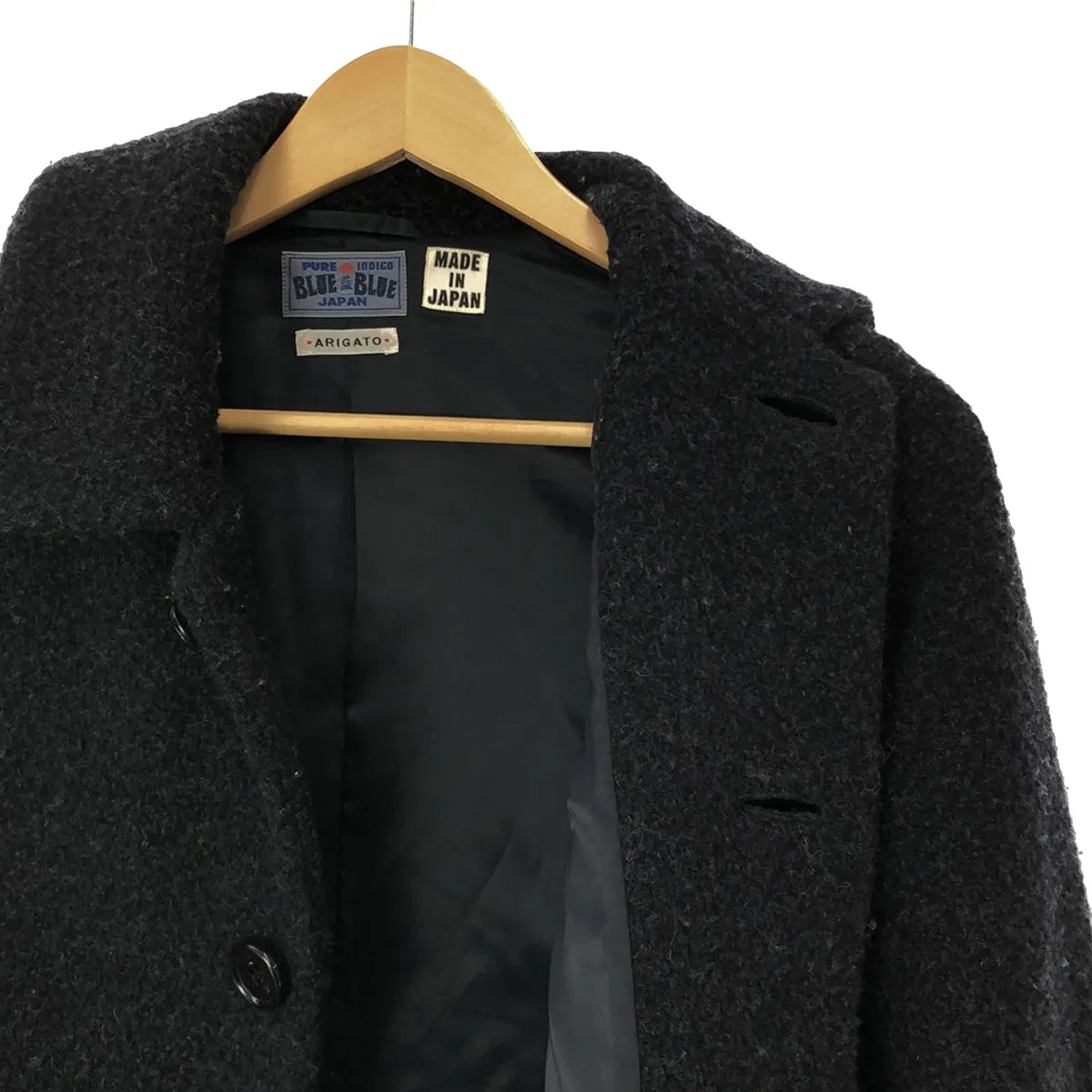 BLUE BLUE / 블루 블루 | JAPAN 울 롱 코트 | 네이비 | 여성