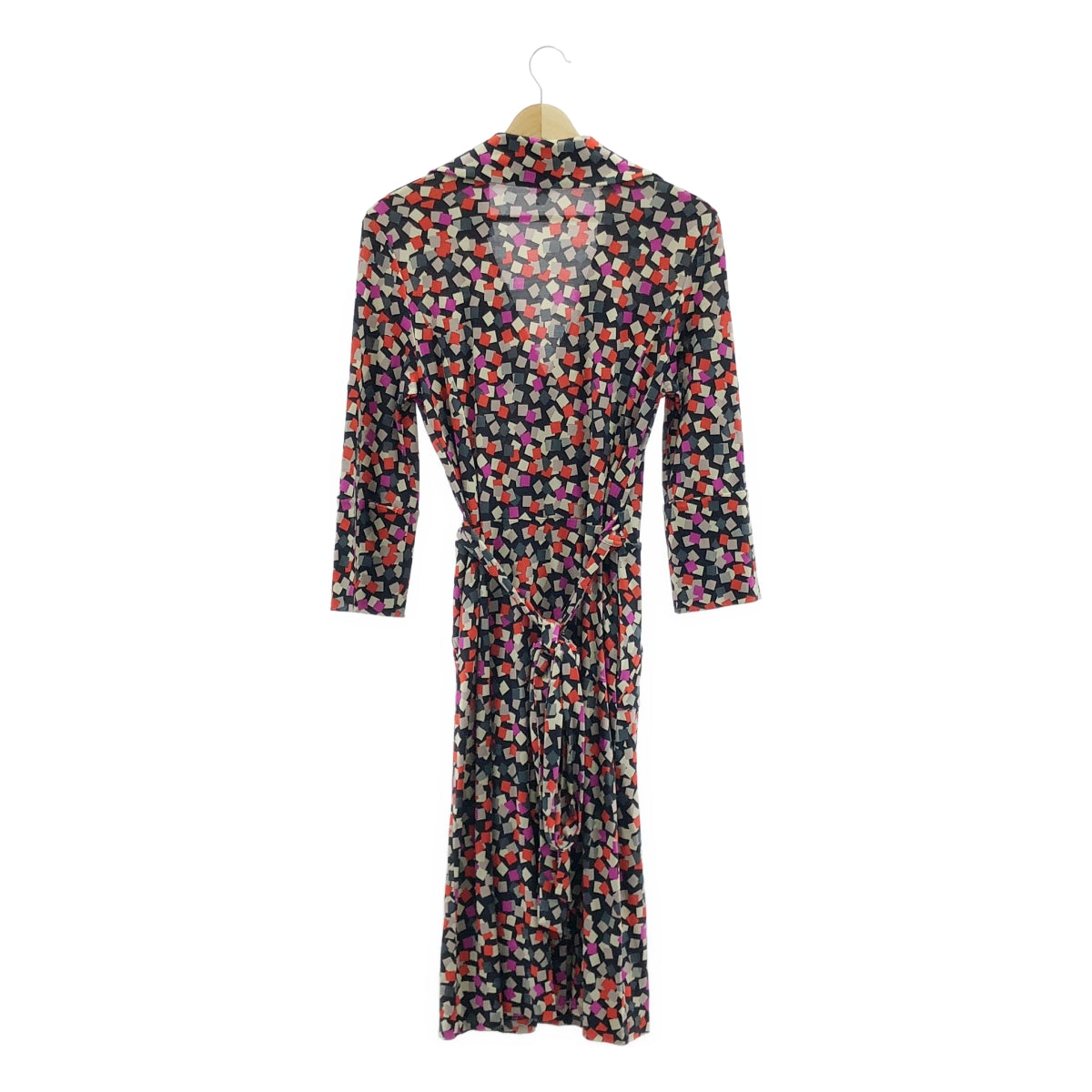 DIANE VON FURSTENBERG / ダイアンフォンファステンバーグ | REVOLUTIONARY DUENNE / 総柄 シルク ラップワンピース | 10 | マルチカラー | レディース
